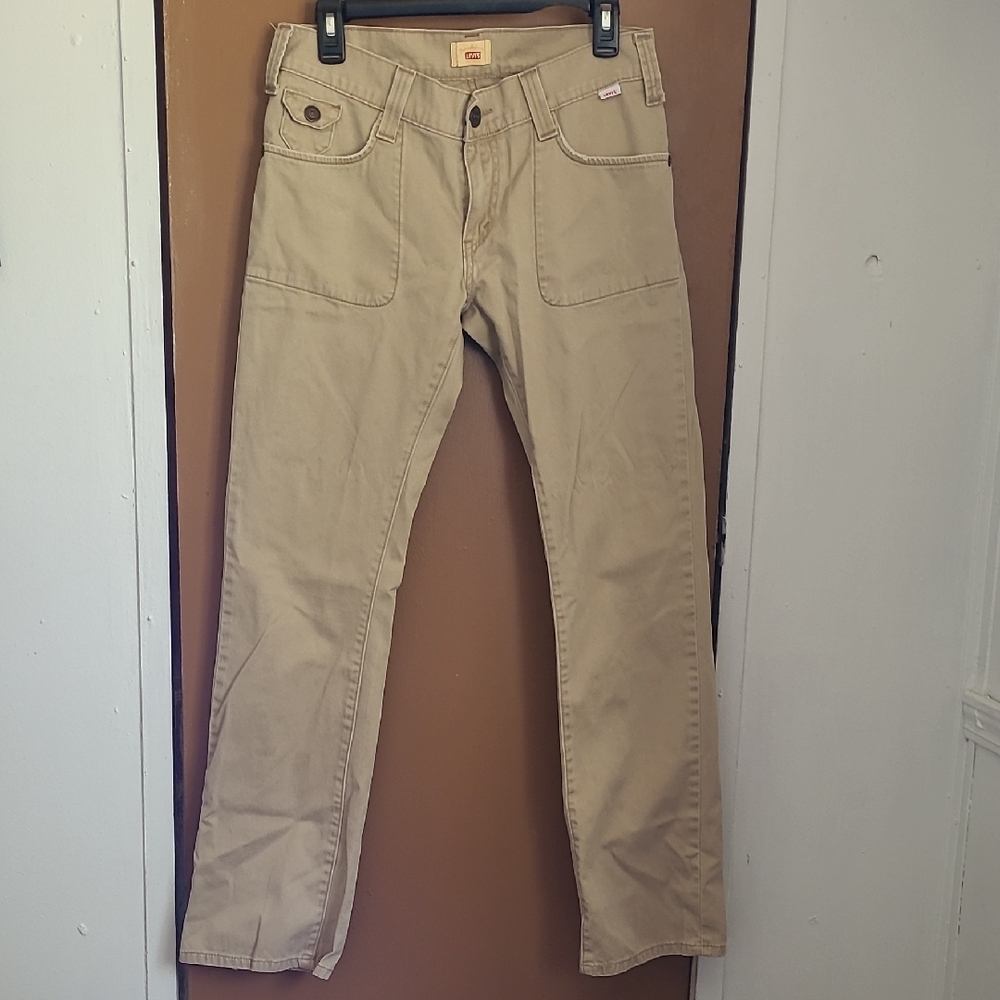 Levi's Tan Straight Leg Pants - Picture 1 of 16
